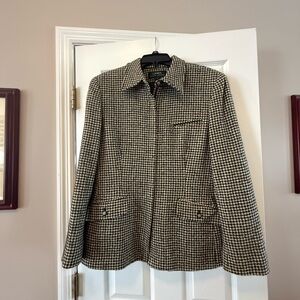 Vintage Lauren Ralph Lauren Black Silk-Wool Blazer